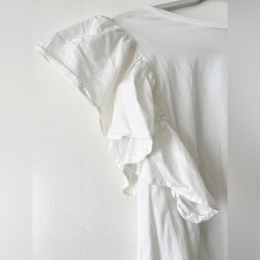 White ruffle tee - Picture 2 of 4